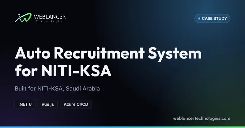 Auto Recruitment System for NITI-KSA, built with .NET 6, Vue.js, Azure CI/CD